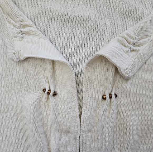 Coldwater Creek Silk Blend Cream Hook Closing Cardigan - Size XL - EUC - Picture 11 of 11